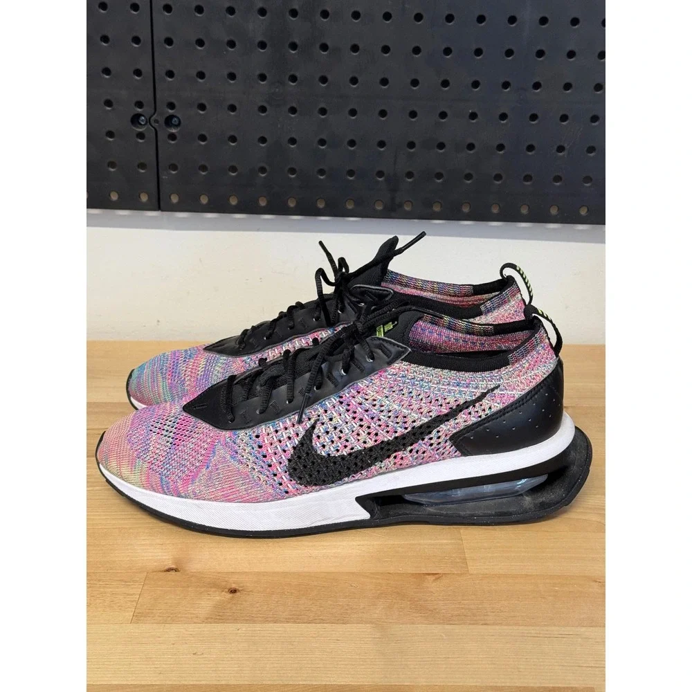 Nike Air Max Flyknit Racer Mens Ghost Green Pink‎ Blast DJ6106-300 Size 10.5